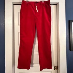 NWT 16 Talbots Red Corduroy Pants